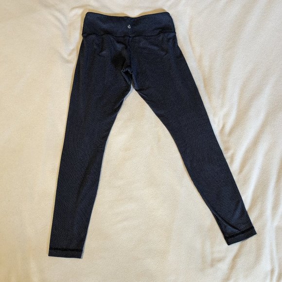 Lululemon Wunder Under Pacific Pointe Jacquard True Navy Onyx Blue size 6 -Rare! - Picture 11 of 14